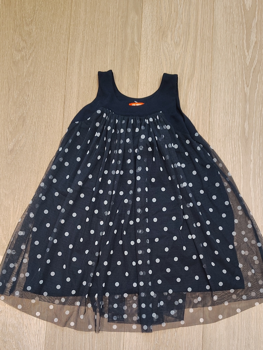 Joe Fresh Toddler Navy Dress with White Polka Dots